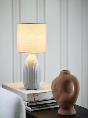Uno bordslampa Grå 37cm Ljusgrå | PR Home