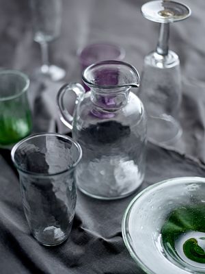 Bloomingville Asha Dricksglas, Transparent, Återvunnet Glas Ø8xH13 cm, Set om 4