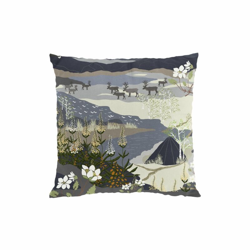 Fjällvandring blå kuddfodral Arvidssons Textil