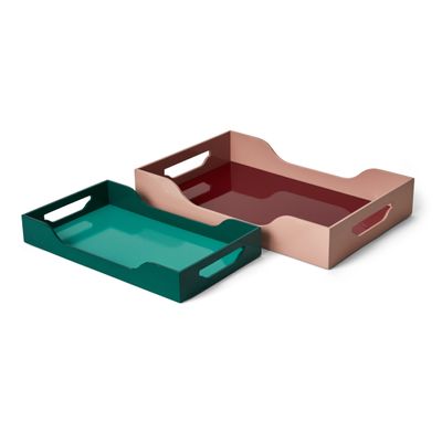 Lackerad Bricka - Swell, Vinröd/Rosa L