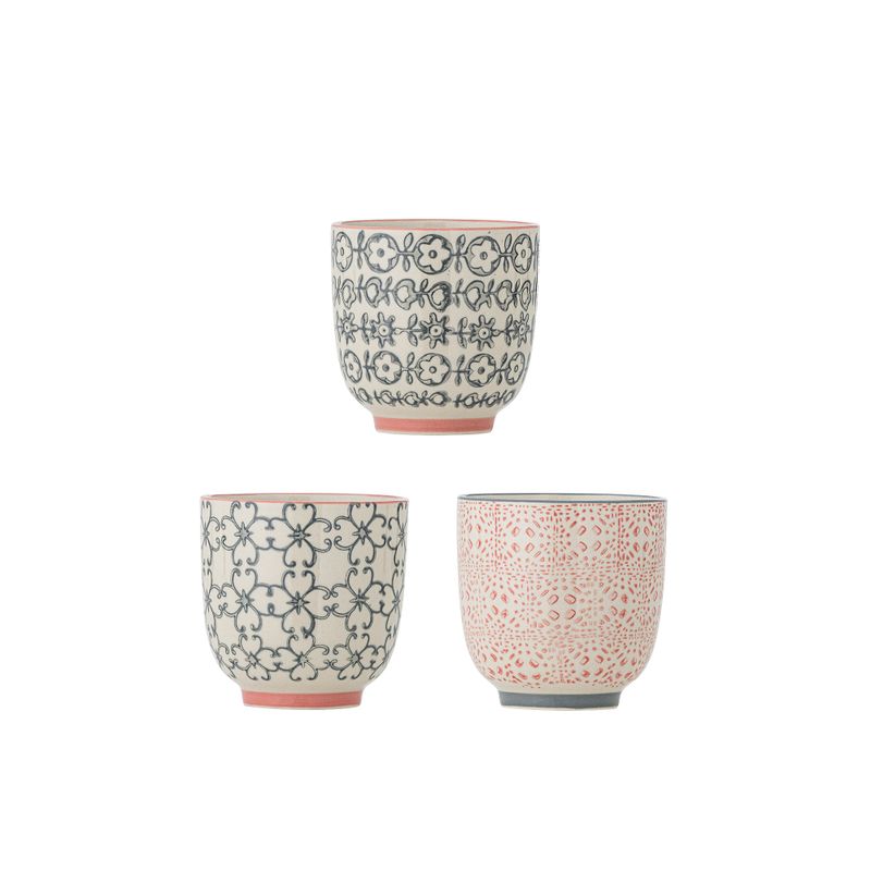 Kopp Rosa Stengods Ccile 3-pack | Bloomingville