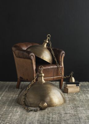 PR Home Liverpool Taklampa Råmässing 70 cm