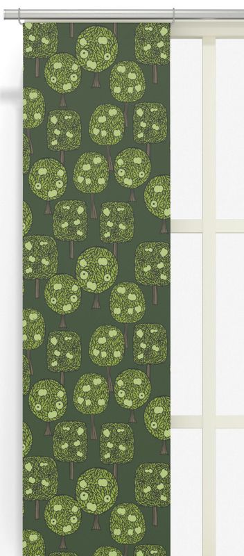 Äppelskogen mörkgrön panellängd 2 pack Arvidssons Textil