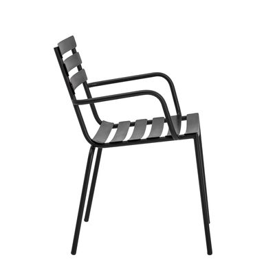 Matsalsstol Svart Galvaniserad metall Monsi | Bloomingville