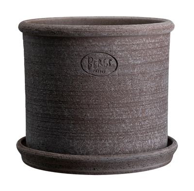 Bergs Potter Modena RAW Kruka Med Fat Grå, Ø 30 cm