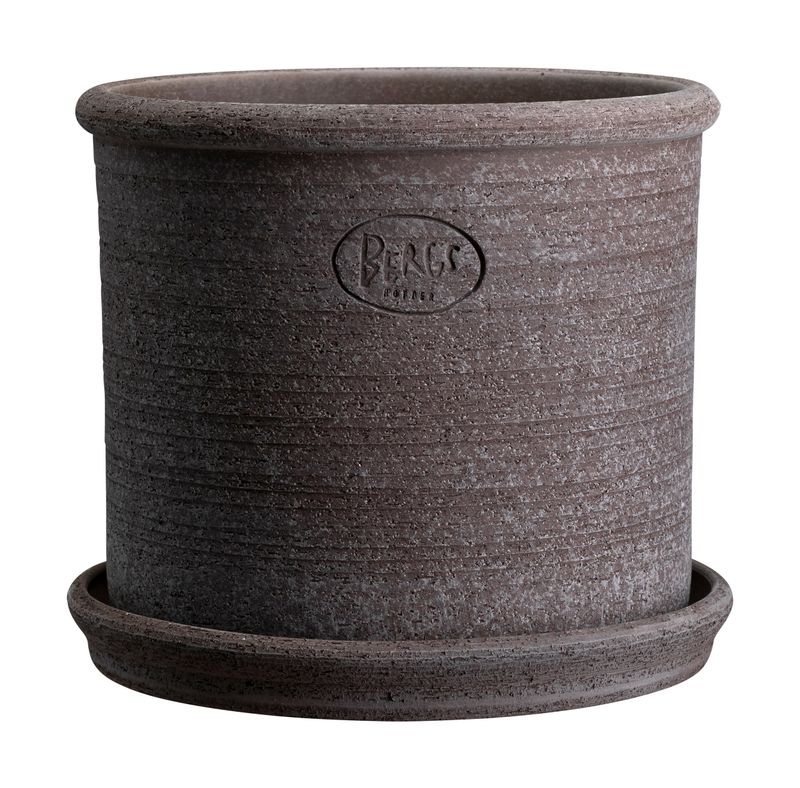Bergs Potter Modena RAW Kruka Med Fat Grå, Ø 30 cm