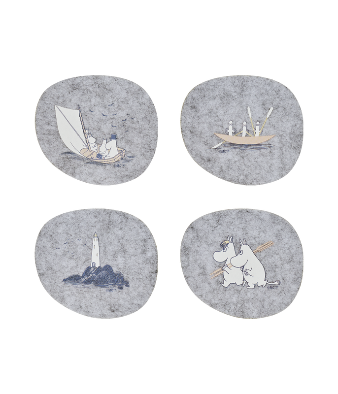 Muurla Mumin Glasunderlägg Sailors 4-pack
