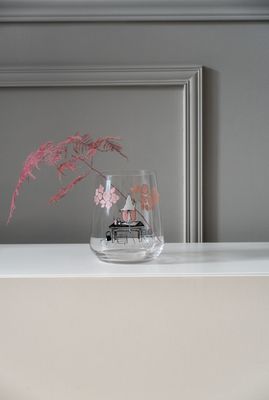 Muurla Mumin Ljuslykta/Vas Roses 17,5 cm