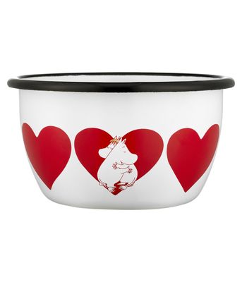 Muurla Mumin Emaljskål Heart 6 dl