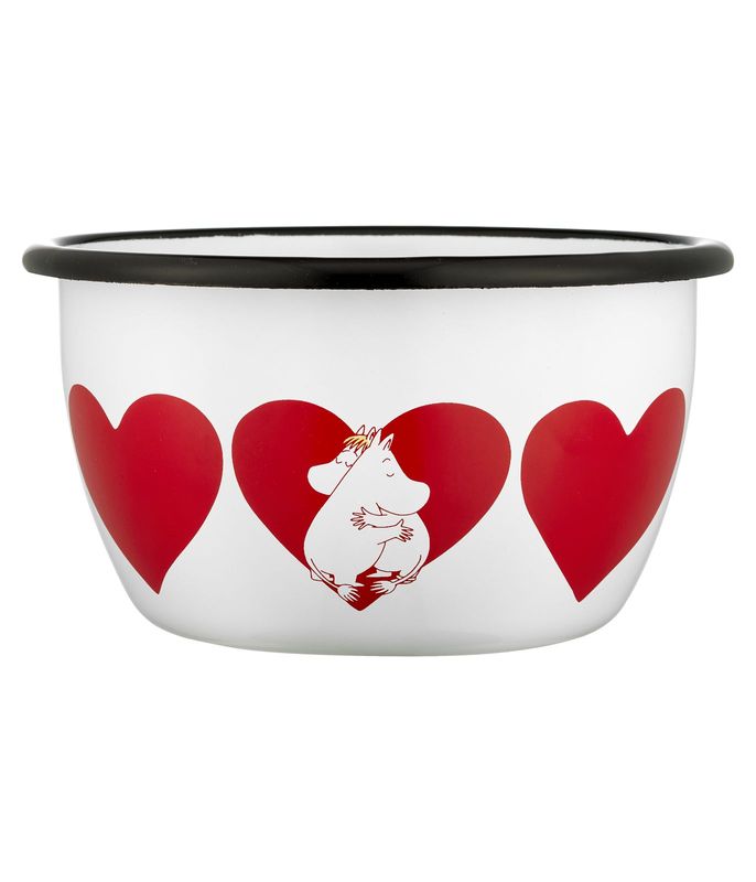 Muurla Mumin Emaljskål Heart 6 dl