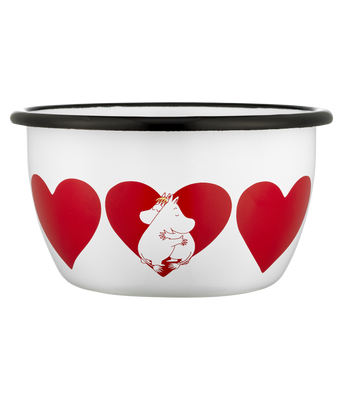 Muurla Mumin Emaljskål Heart 6 dl