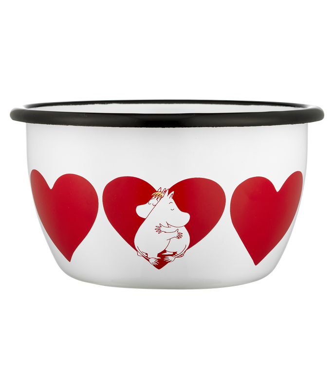 Muurla Mumin Emaljskål Heart 6 dl