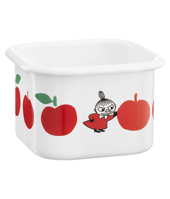 Muurla Mumin Emaljburk med lock Joyfull Apples 0,67 L