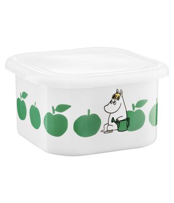 Muurla Mumin Emaljburk med lock Joyfull Apples 1,5 L