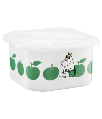 Muurla Mumin Emaljburk med lock Joyfull Apples 1,5 L