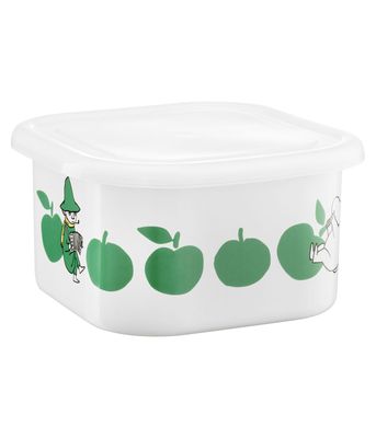 Muurla Mumin Emaljburk med lock Joyfull Apples 1,5 L