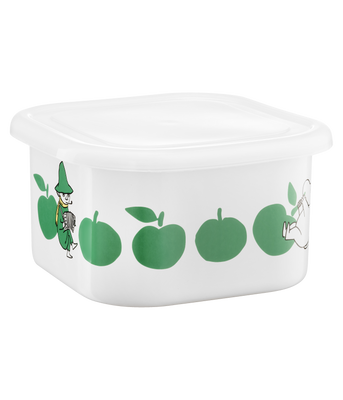 Muurla Mumin Emaljburk med lock Joyfull Apples 1,5 L