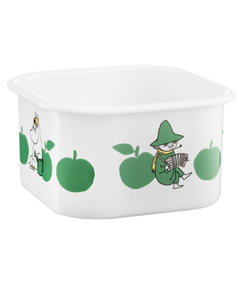 Muurla Mumin Emaljburk med lock Joyfull Apples 1,5 L