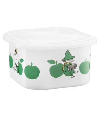 Muurla Mumin Emaljburk med lock Joyfull Apples 1,5 L