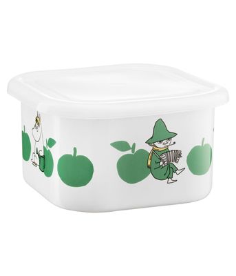 Muurla Mumin Emaljburk med lock Joyfull Apples 1,5 L