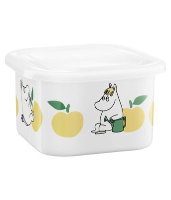 Muurla Mumin Emaljburk med lock Joyfull Apples 1 L