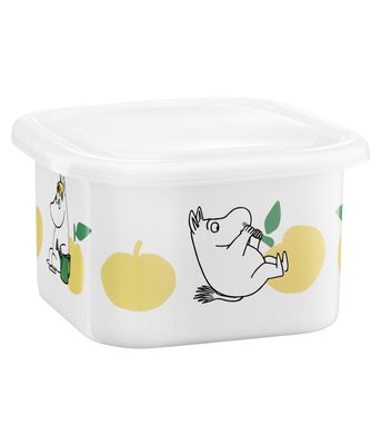 Muurla Mumin Emaljburk med lock Joyfull Apples 1 L