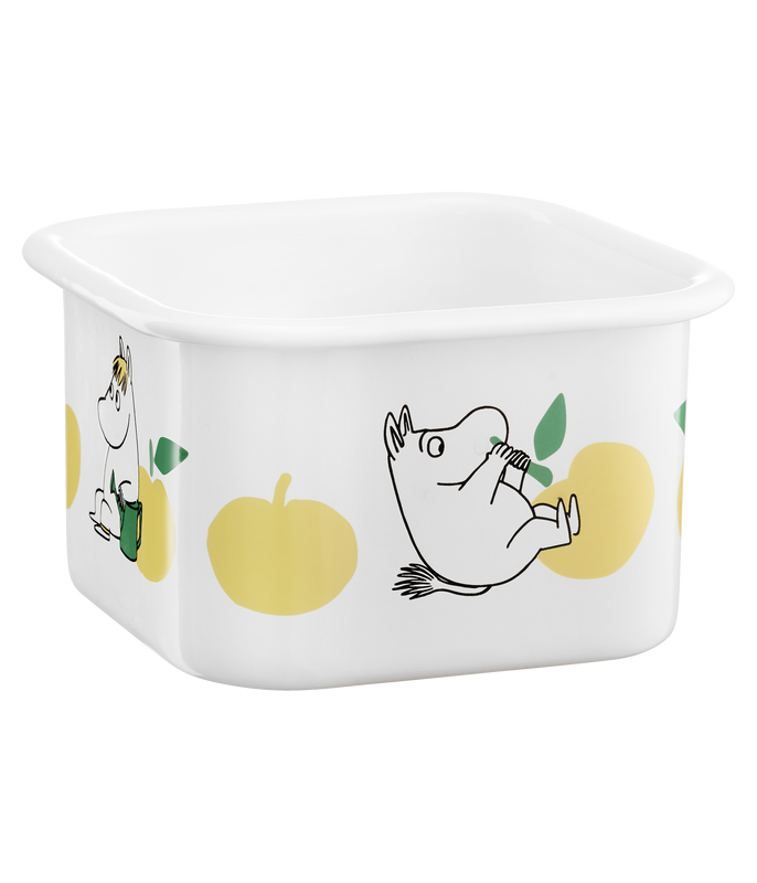 Muurla Mumin Emaljburk med lock Joyfull Apples 1 L