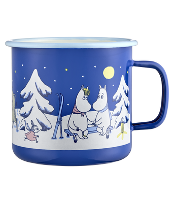 Muurla Mumin Emaljmugg Starry Night 8 dl