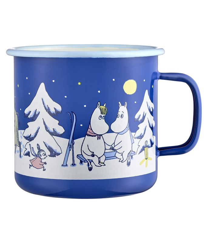 Muurla Mumin Emaljmugg Starry Night 8 dl