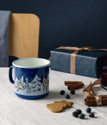 Muurla Mumin Emaljmugg Starry Night 8 dl