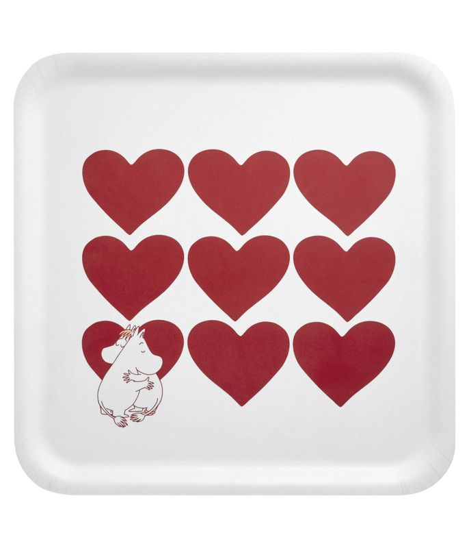 Muurla Mumin Bricka Heart 33x33 cm