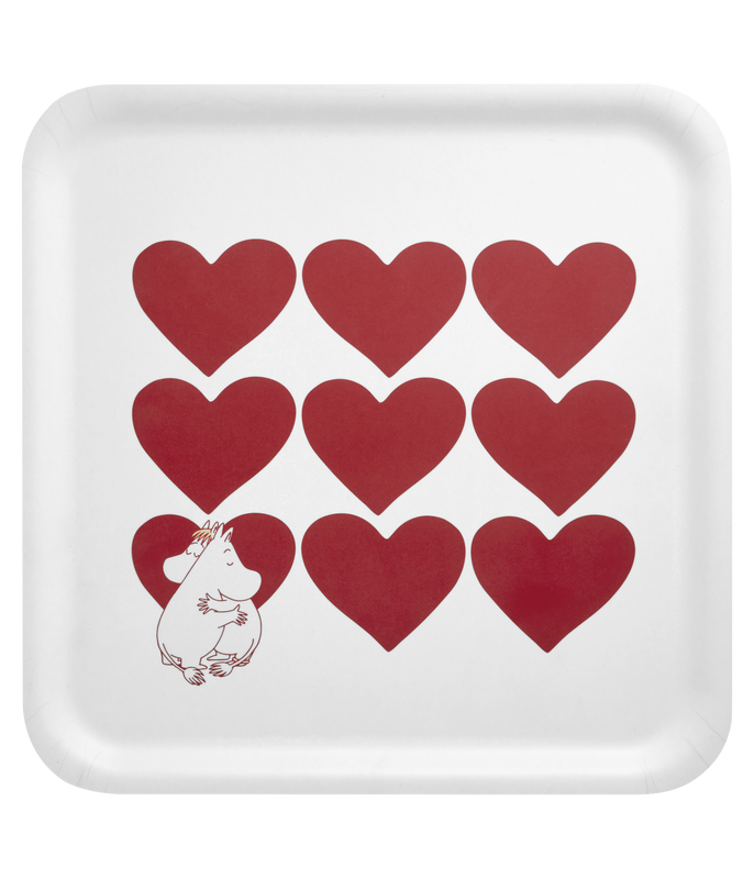 Muurla Mumin Bricka Heart 33x33 cm