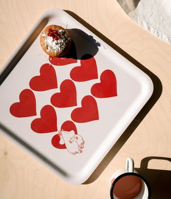 Muurla Mumin Bricka Heart 33x33 cm