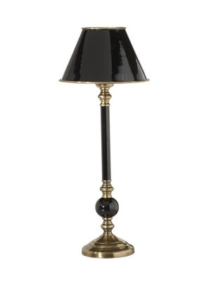 Bordslampa Abbey med lampskärm 49cm Svart/mässing | PR Home
