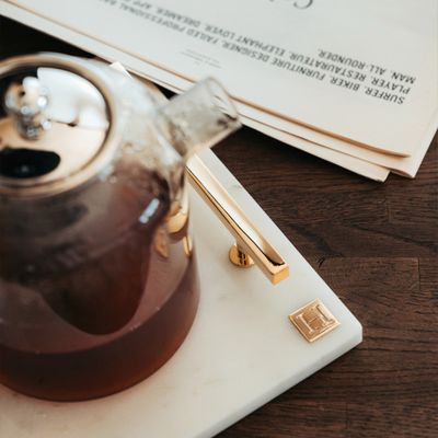 Hilke Collection Marmorbricka - Mässing