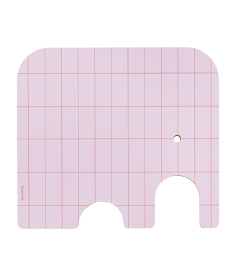 Muurla Elefant Skärbräda M, Björk/Rosa