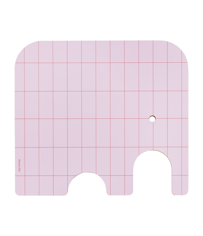 Muurla Elefant Skärbräda M, Björk/Rosa