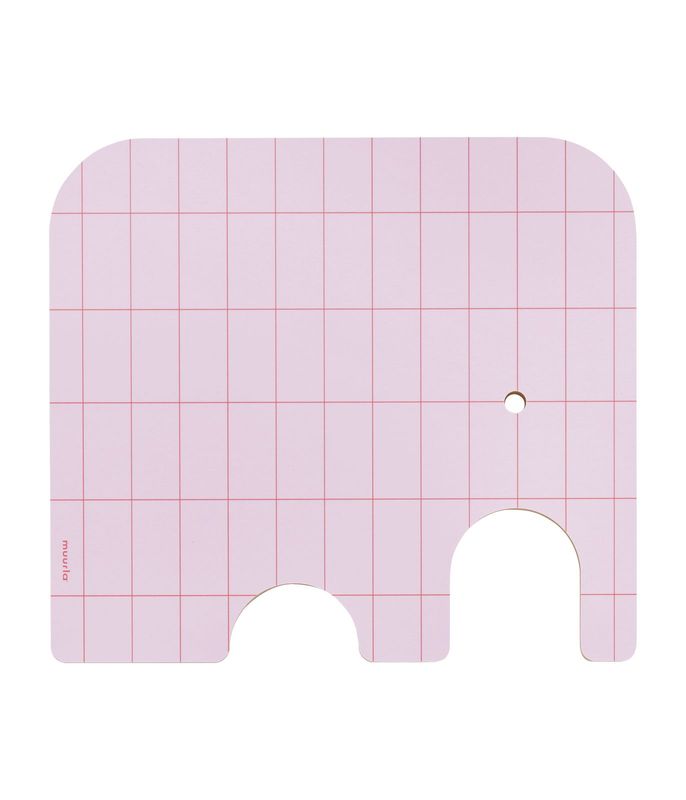Muurla Elefant Skärbräda M, Björk/Rosa