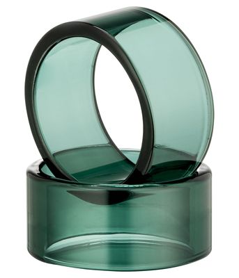 Muurla Loop Servettring 2-pack, Grönblå
