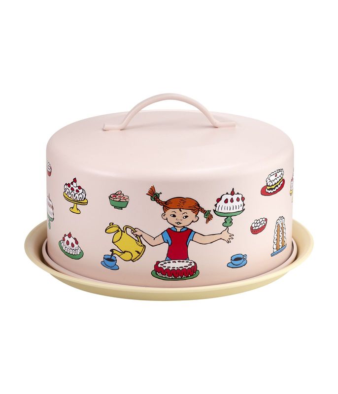 Muurla Pippi Tårtfat med kupa Birthday