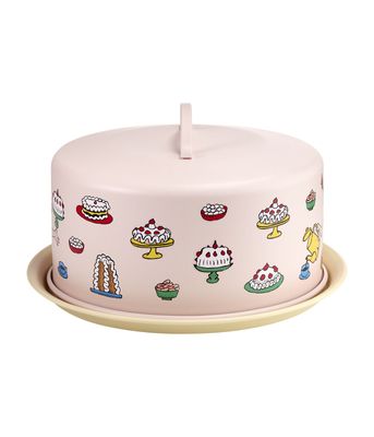 Muurla Pippi Tårtfat med kupa Birthday