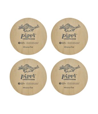 Muurla Pippi Glasunderlägg 4-pack