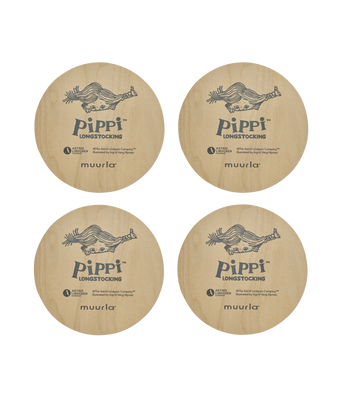 Muurla Pippi Glasunderlägg 4-pack