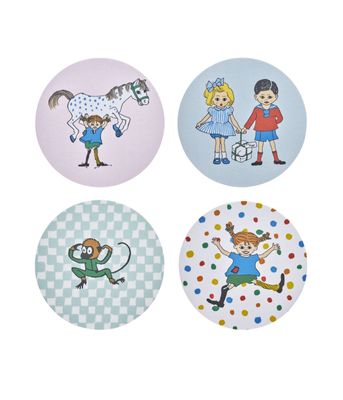 Muurla Pippi Glasunderlägg 4-pack