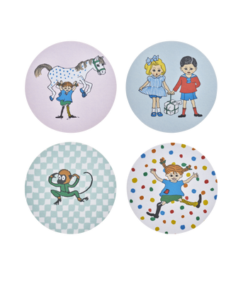 Muurla Pippi Glasunderlägg 4-pack