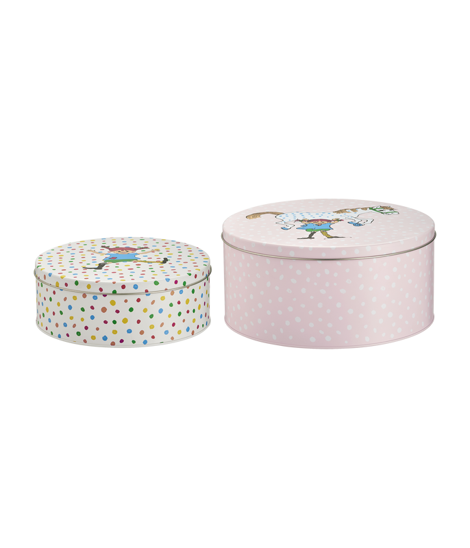 Muurla Pippi Plåtburkar 2-pack Hoppsansa / Pippi och Hästen