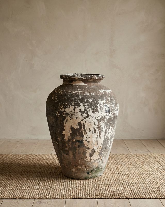 Jakobsdals Vintage Urna S urn 44x44x80 cm Offwhite