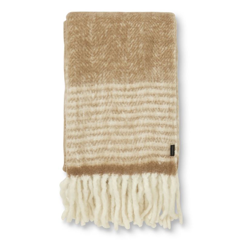 Jakobsdals Almond mohair Pläd 130x170 cm Beige