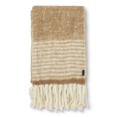 Jakobdahls Almond mohair Pläd 130x170 cm Beige