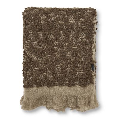 Jakobdahls Boucle mohair Pläd 125x150 cm Brun/beige